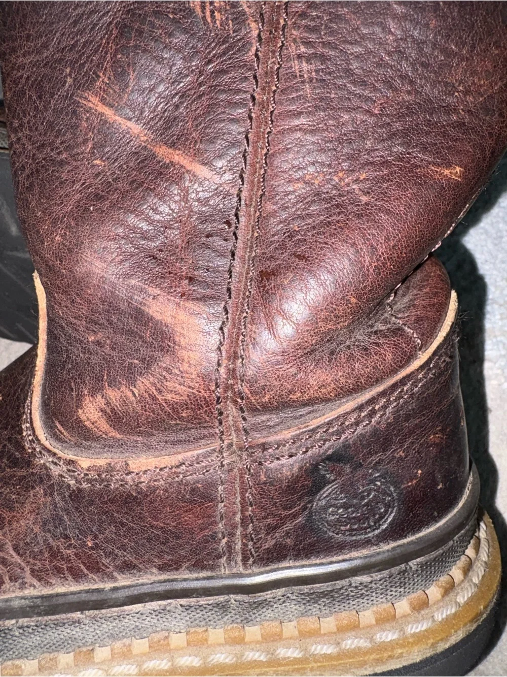 Georgia Boot Kids Dark Brown Leather Pull-On Work Boots